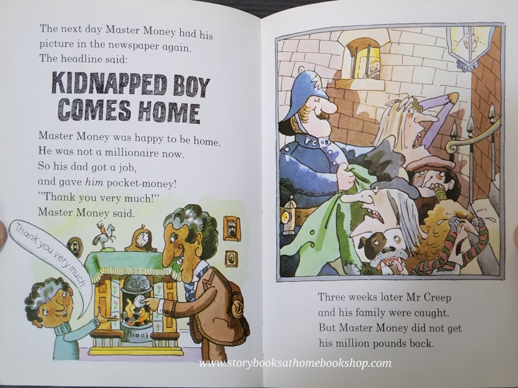 หนังสือนิทานปกอ่อน** 🍅🍓HAPPY FAMILIES:MASTER MONEY THE MILLIONAIRE BY ALLAN AHLBERG AND ANDRE AMSTUTZ