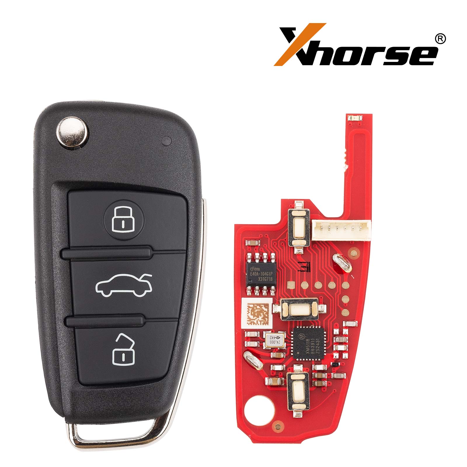 Xhorse VVDI รีโมต Audi A6L Q7 Style 3 ปุ่ม XKA620EN