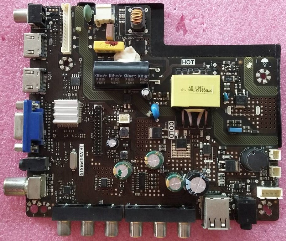 เมนบอร์ดทีวี อัลทรอน ALTRON ของแท้มือสองถอดจากเครื่อง รุ่นALTV-3203 พาร์ท TP.V56.PB816 เวอร์ชั่นทีบาร์ST3151A05-8