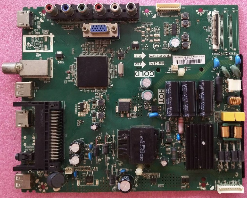เมนบอร์ดทีวี ทีซีแอล TCL ของแท้ถอดจากเครื่อง รุ่น LED43D2920 พาร์ท TP.S512.PB775