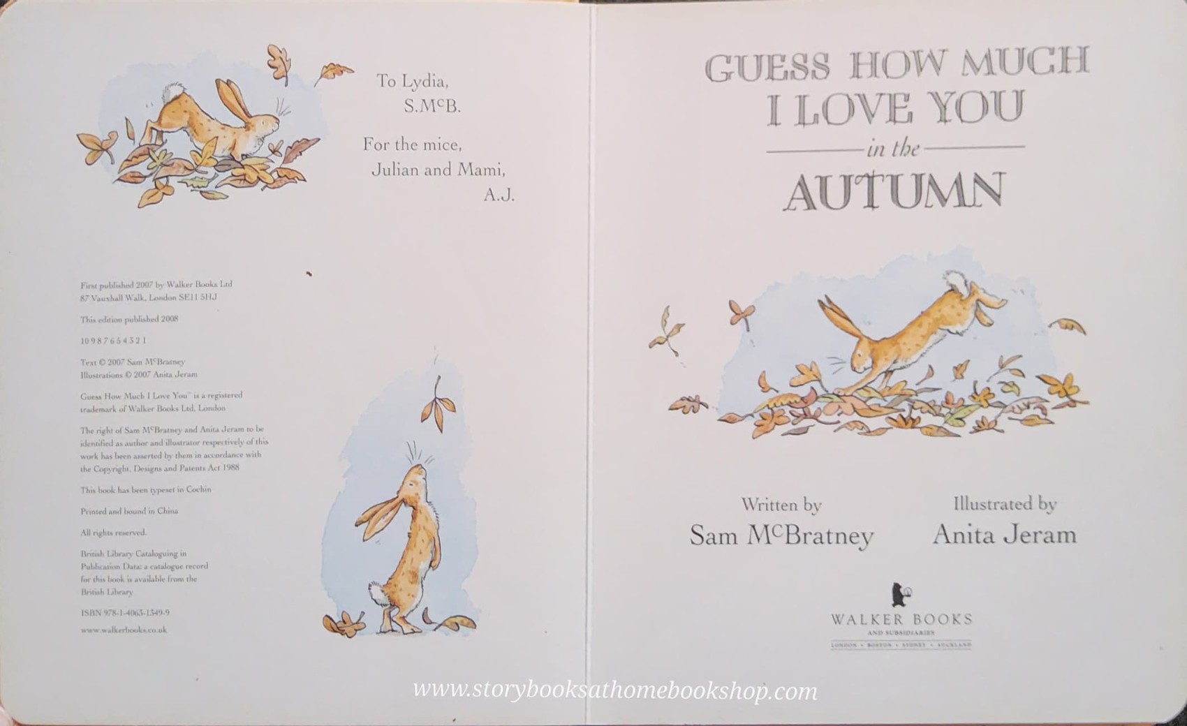 BOARD BOOK** 🍅🍅GUESS HOW MUCH I LOVE YOU IN THE AUTUMN BY SAM McBratney