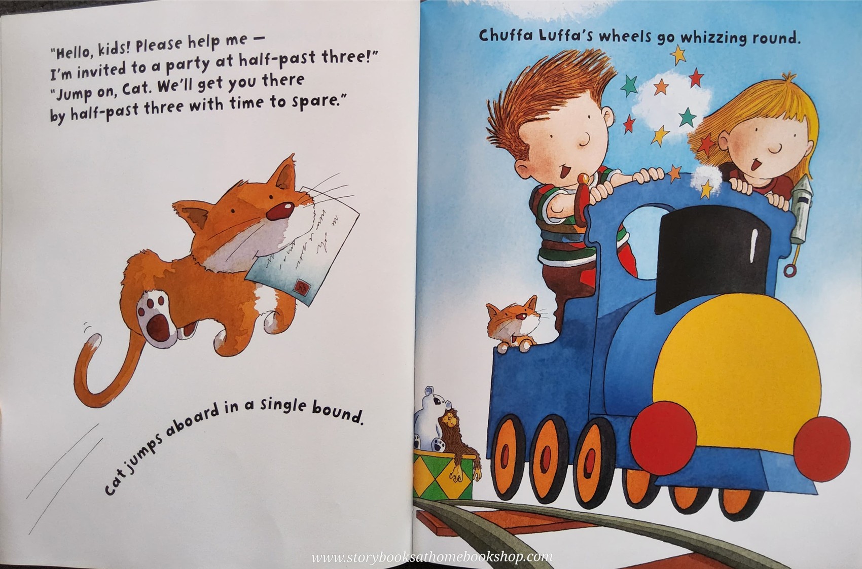 หนังสือนิทานปกอ่อน** 🍅🍓BIG BLUE TRAIN BY JULIA JARMAN.ADRIAN REYNOLDS