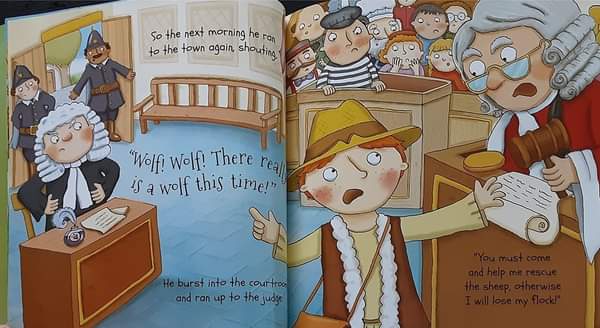 หนังสือนิทานปกอ่อน** 🍅🍓AESOP'S FABLES THE BOY WHO CRIED WOLF