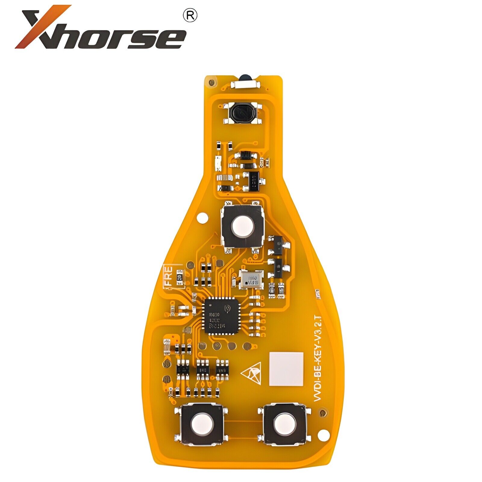 รีโมต Benz น้ำเต้าโครเมี่ยม (เติม TOKEN VVDI ไม่ได้) 3 ปุ่ม 315/433 MHz บอร์ดสีเหลือง