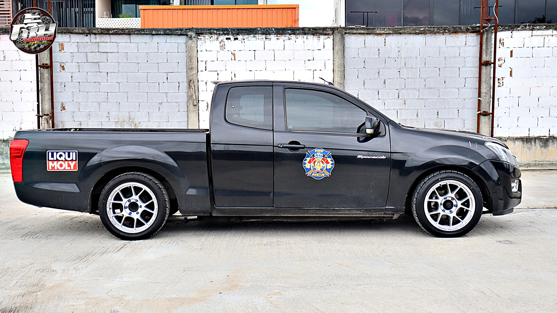 ISUZU D-MAX เปลี่ยนล้อยาง ล้อ JP Racing Wheels TC005 ขอบ18นิ้ว ยาง SEVEN Tire RS-7 F 245/45R18 100V R 275/40R8 103V