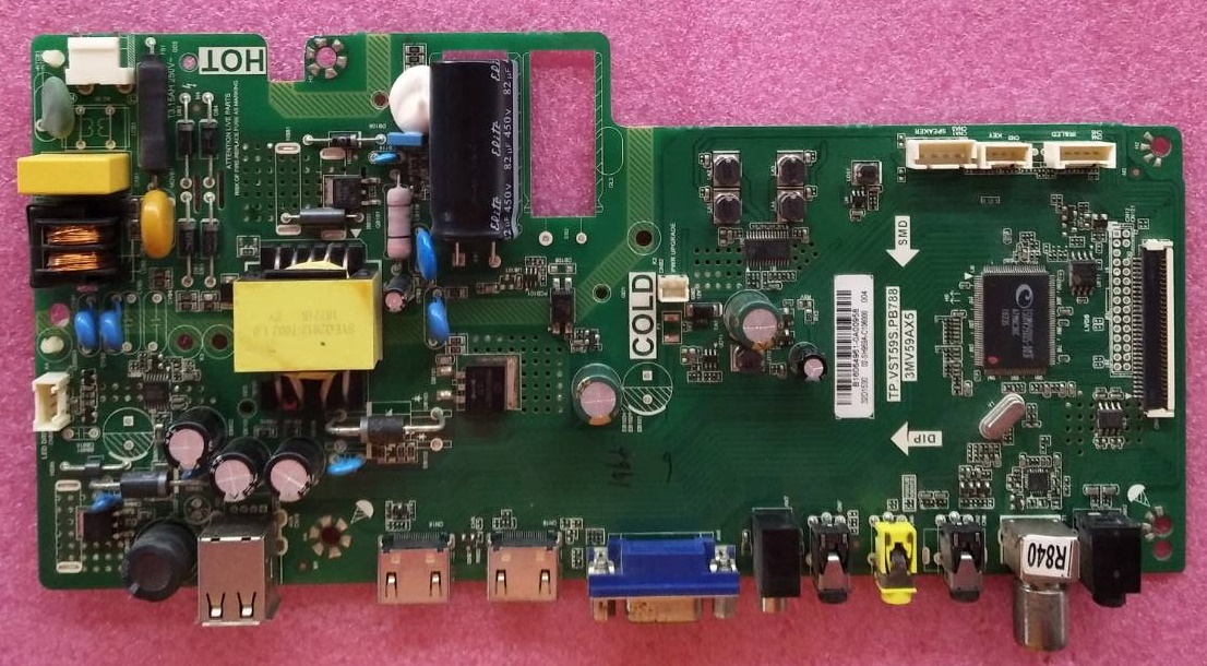 เมนบอร์ดทีวี อาบาซ ABAJ ของแท้ถอดจากเครื่อง รุ่น32J3 พาร์ทTP.VST59S.PB788 ทีบาร์ ST3151A05-8