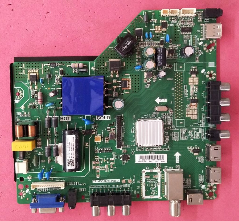วันบอร์ดทีวีเจวีซี( JVC) อะไหล่แท้#ของถอด รุ่นLT-43H300 TP.MS3663S.PB801 เวอร์ชั่นทีคอน PT430CT02-1-C-5