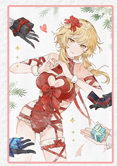 (โปสการ์ดลูมีน) Lumine Red cherry santy