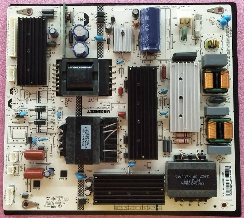 เพาเวอร์ซัพพลายทีวี นาโน Nano อะไหล่แท้มือสองถอดจากเครื่อง รุ่น 55NUD9900 พาสบอร์ด MP5565T-147V700