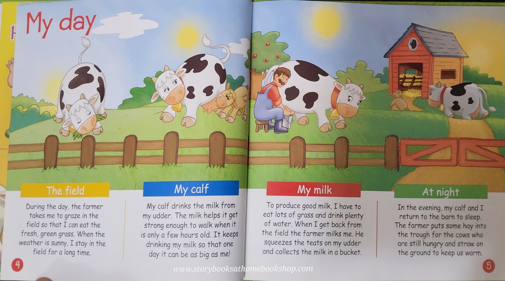หนังสือนิทานปกแข็ง** 🍅🍓MY ANIMAL FARM: ANIMALS IN THE FIELD:COWS