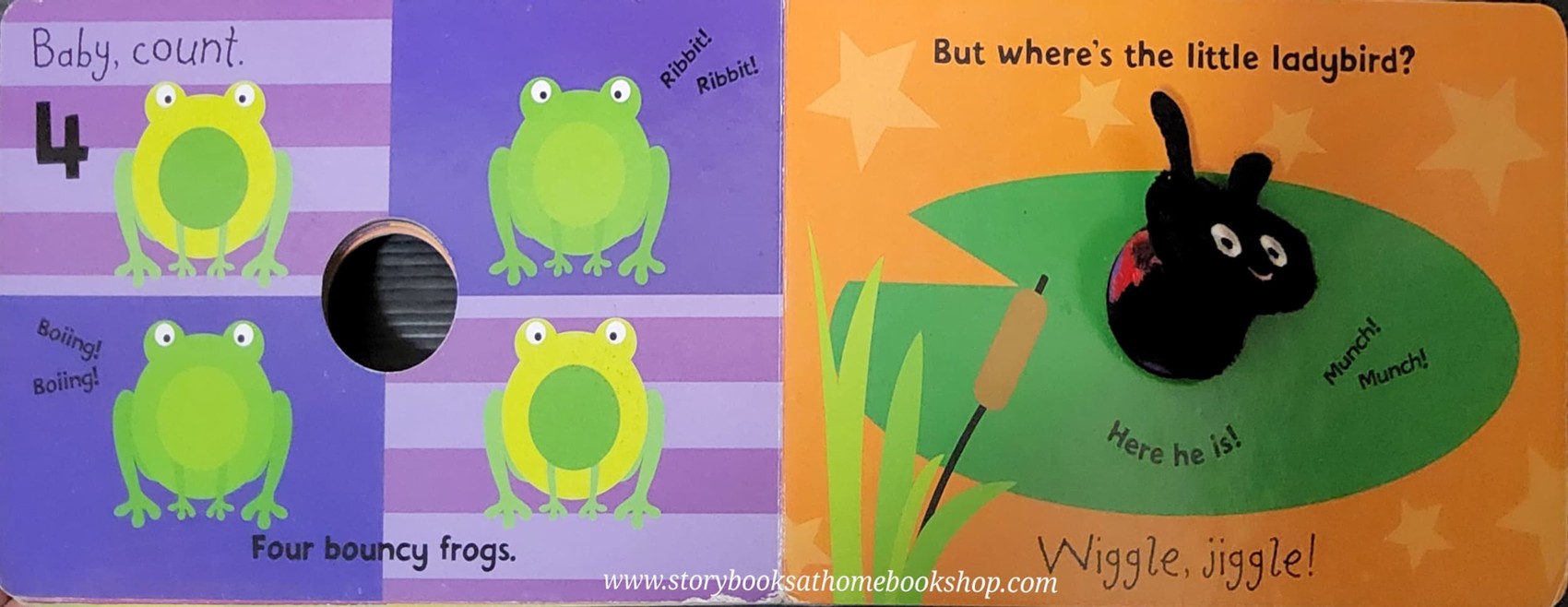 FINGER PUPPET BOARD BOOK** 🍅🍓BABY TOUCH WIGGLE JIGGLE LADYBIRD!