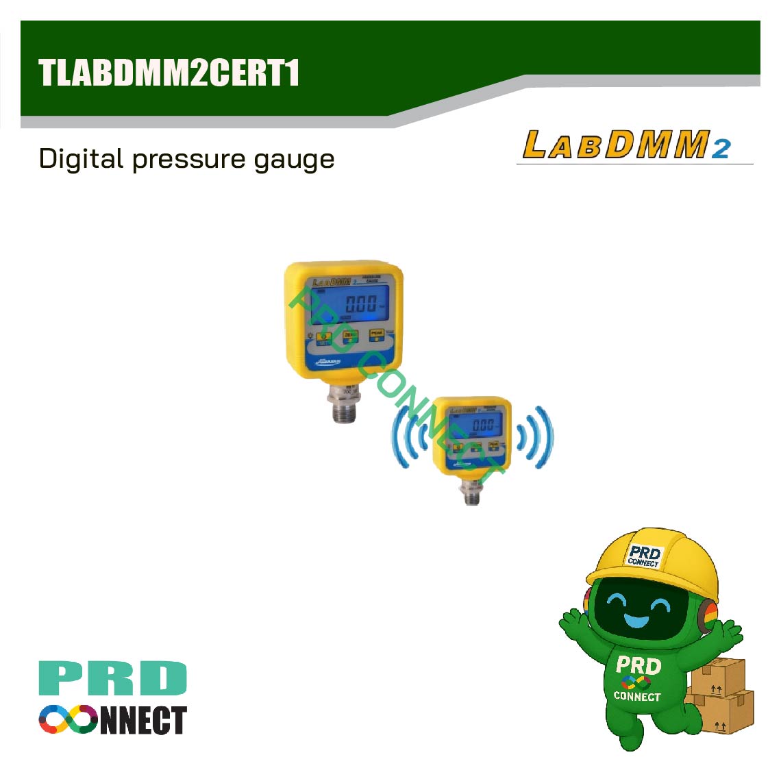 LABDMM2CERT1 Digital pressure gauge with Italian accreditation certificate