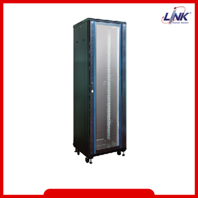 Link 19” Glass Wave Rack 42U, (60 x 110 x 207cm.) Black 25,145.00 บาท