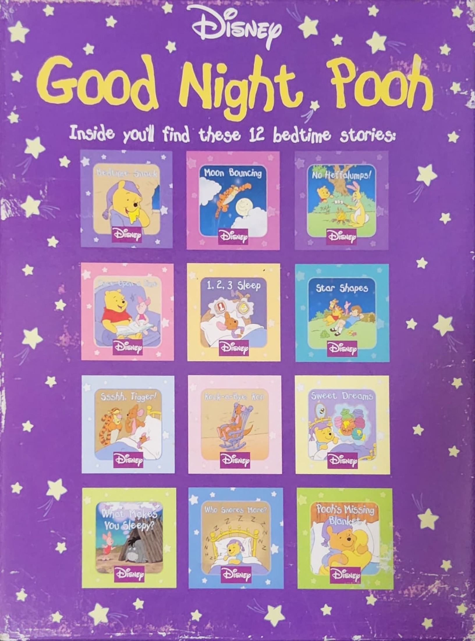 BOX SET BOARD BOOK** 🍅🍅DISNEY GOOD NITHE POOH 12 STORYBOOKS WITH BOX