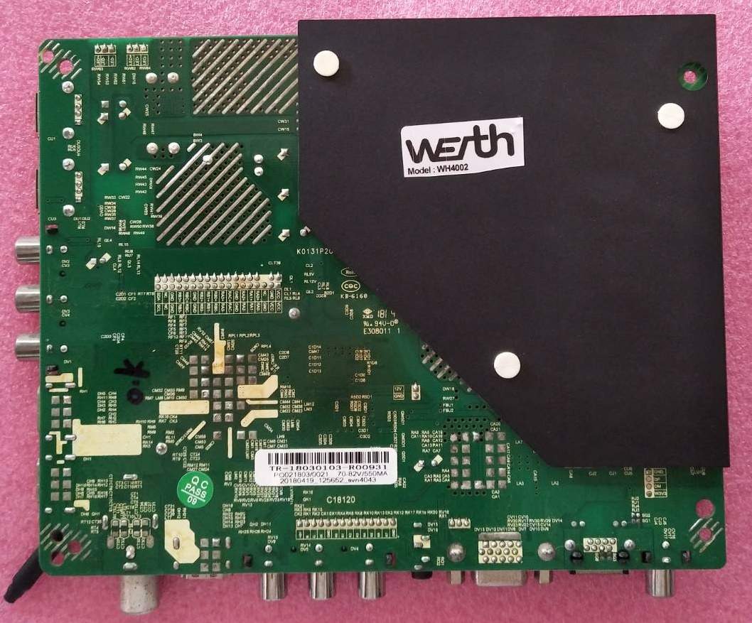เมนบอร์ดทีวี Werth ของแท้ถอดจากเครื่อง รุ่น WH4002 พาร์ทHK.T.RT2831P738