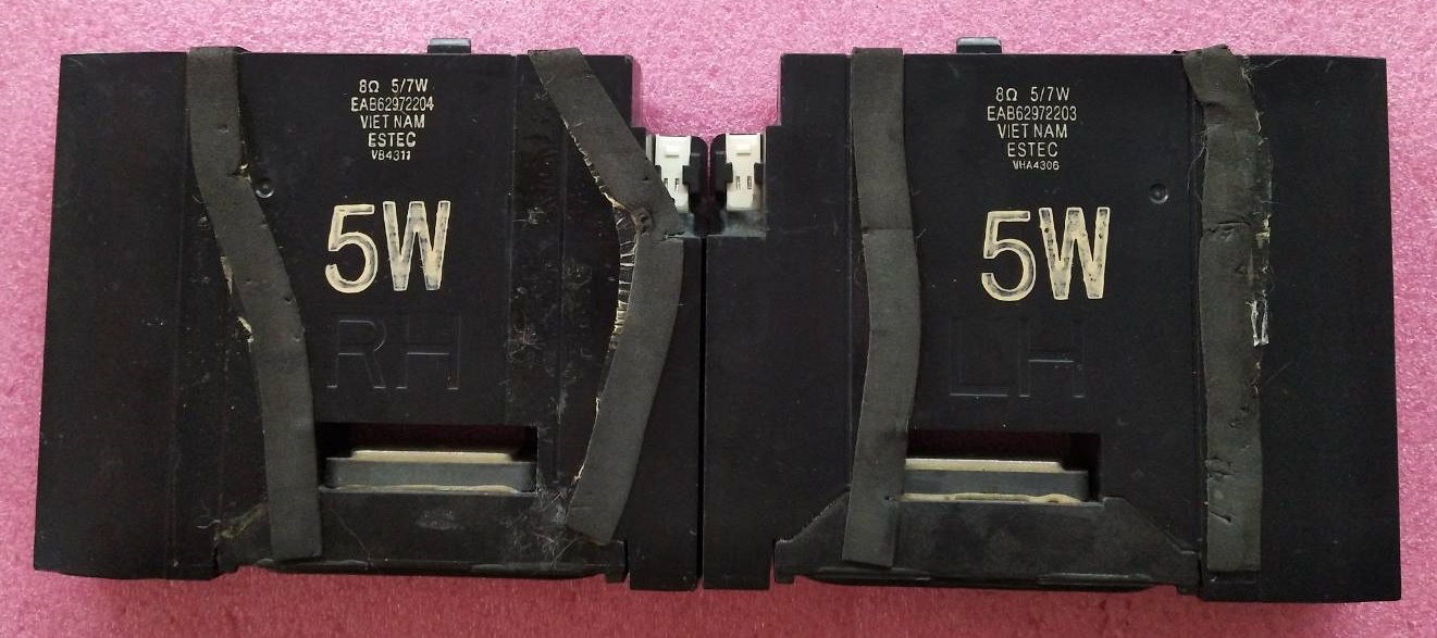 ลำโพงทีวี LG ของแท้มือสองพร้อมใช้งาน รุ่น 32LB551 พาร์ทEAB62972203 EAB62972204 8โอมห์ 5/7W และรุ่นอื่นที่พาร์ทเหมือนกัน