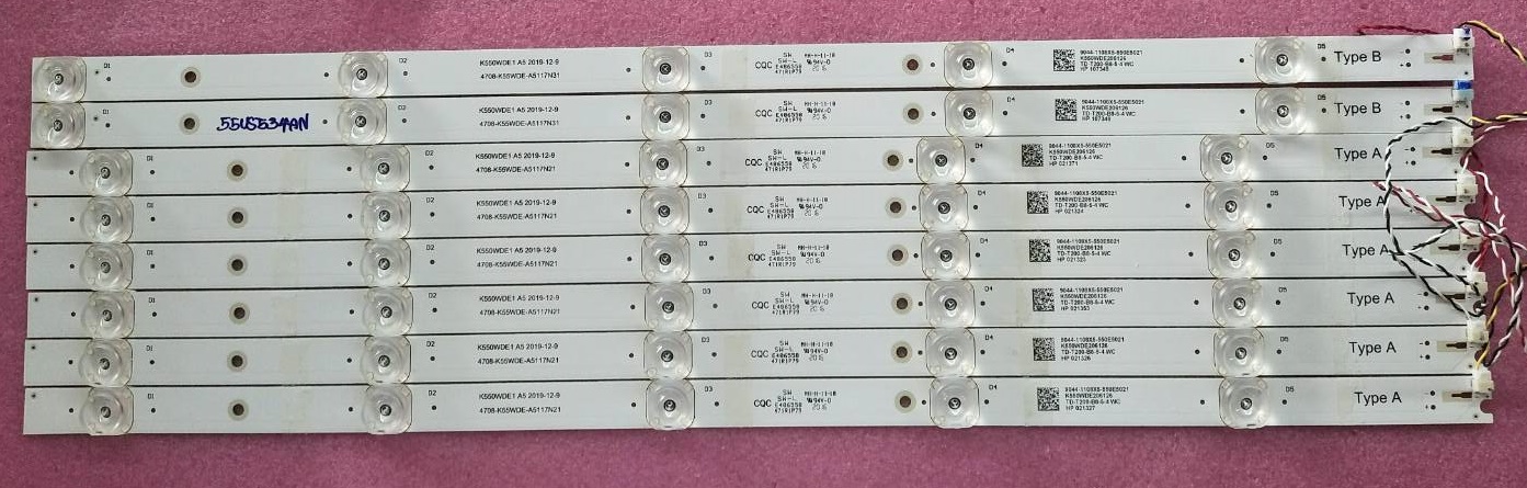 หลอดแบ็คไลท์ทีวีอโคเนติก ACONATIC ของแท้ถอดจากเครื่อง รุ่น55US534AN (หลอดรุ่นนี้มีหลายเวอร์ชั่นให้เทียบความเหมือนด้วย)