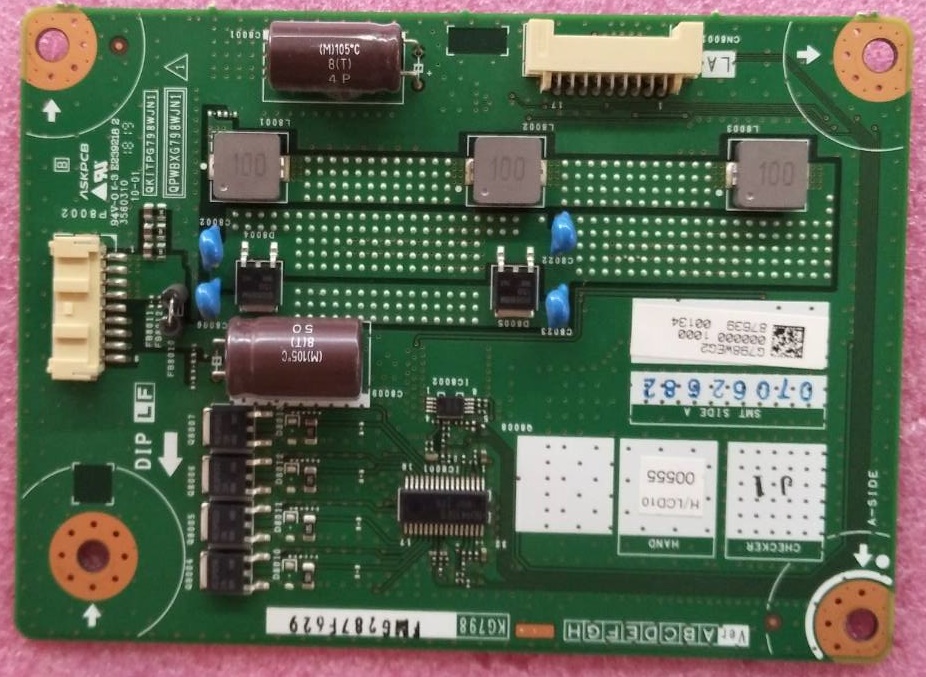 ไดร์ LEDทีวี SHARP ชาร์ป อะไหล่แท้มือสองพร้อมใช้งาน ใช้กับรุ่น LC-50SA5200X LC-50UA6800X LC-50UA6500X LC-50SA5500X พาร์ท QPWBXG798WJN