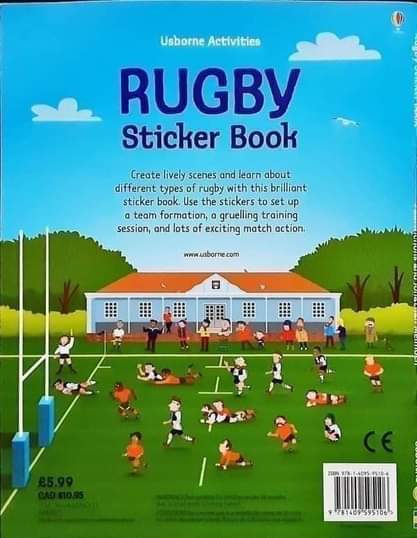 Activities Book 🍅🍓USBORNE Activities RUGBY Sticker Book (300stickers)