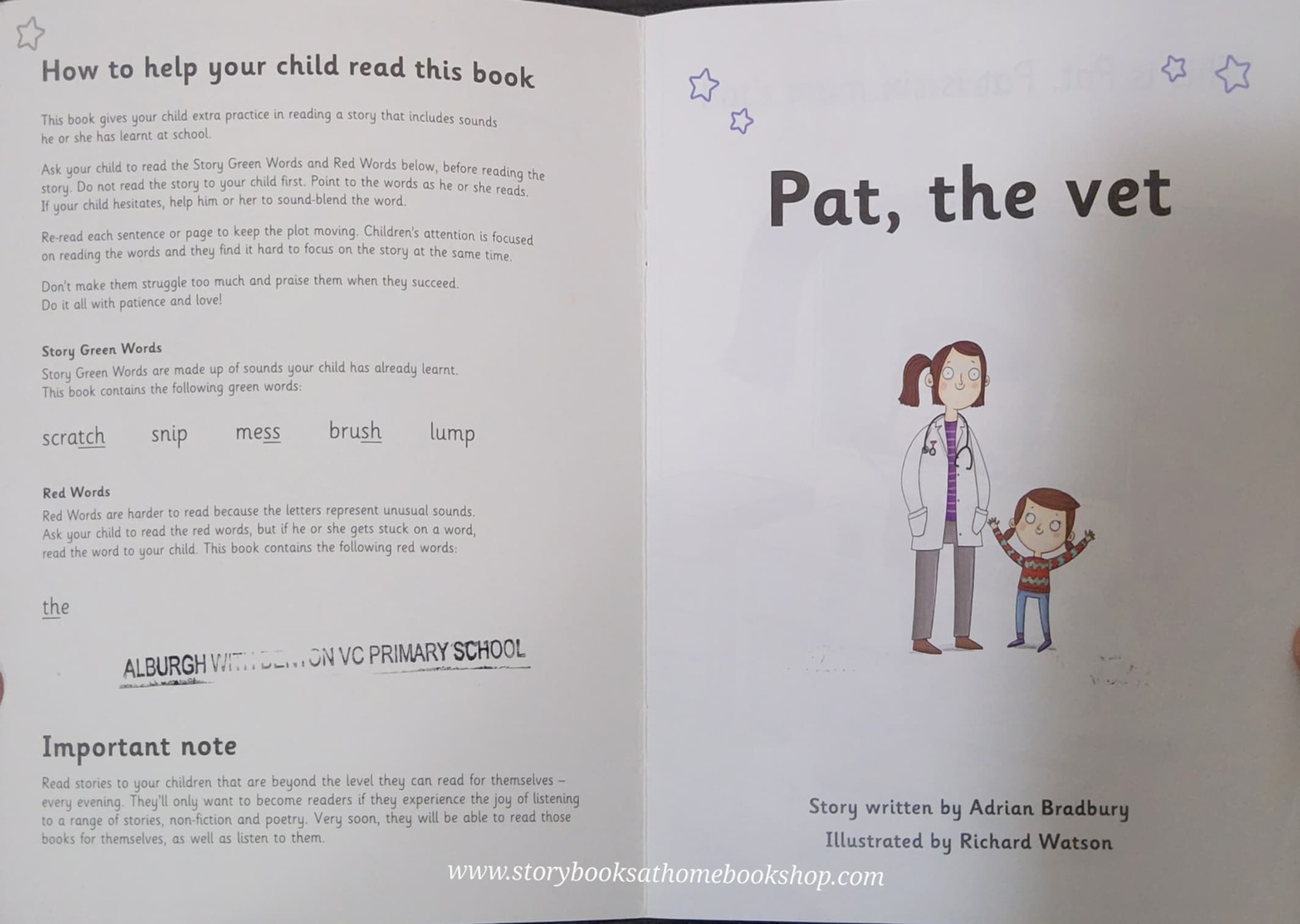 หนังสือนิทานปกอ่อน** 🍅🍓READ WRITE Inc. BOOK BAG BOOKS PAT,THE VET (set1 book 2)