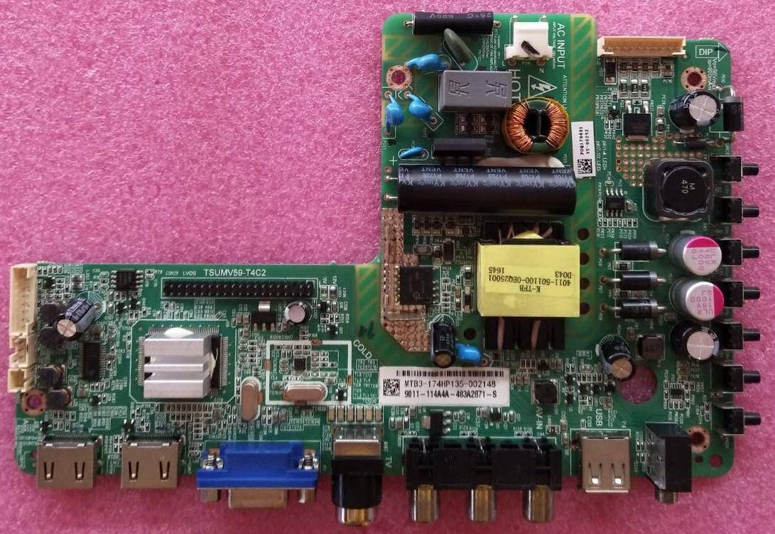 เมนบอร์ดที PHILIPS (ฟิลลิปส์) ของแท้ถอดจากเครื่อง รุ่น24PHA4100S/98 พาร์ทTSUMV59-T4C2 เวอร์ชั่นจอV236BJ1-P01