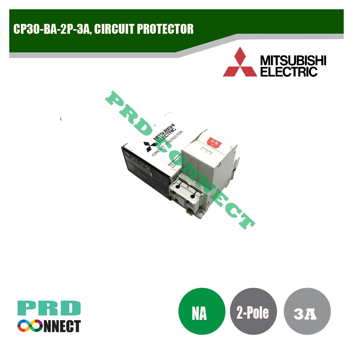 CP30-BA-2P-3A, CIRCUIT PROTECTOR, Mitsubishi