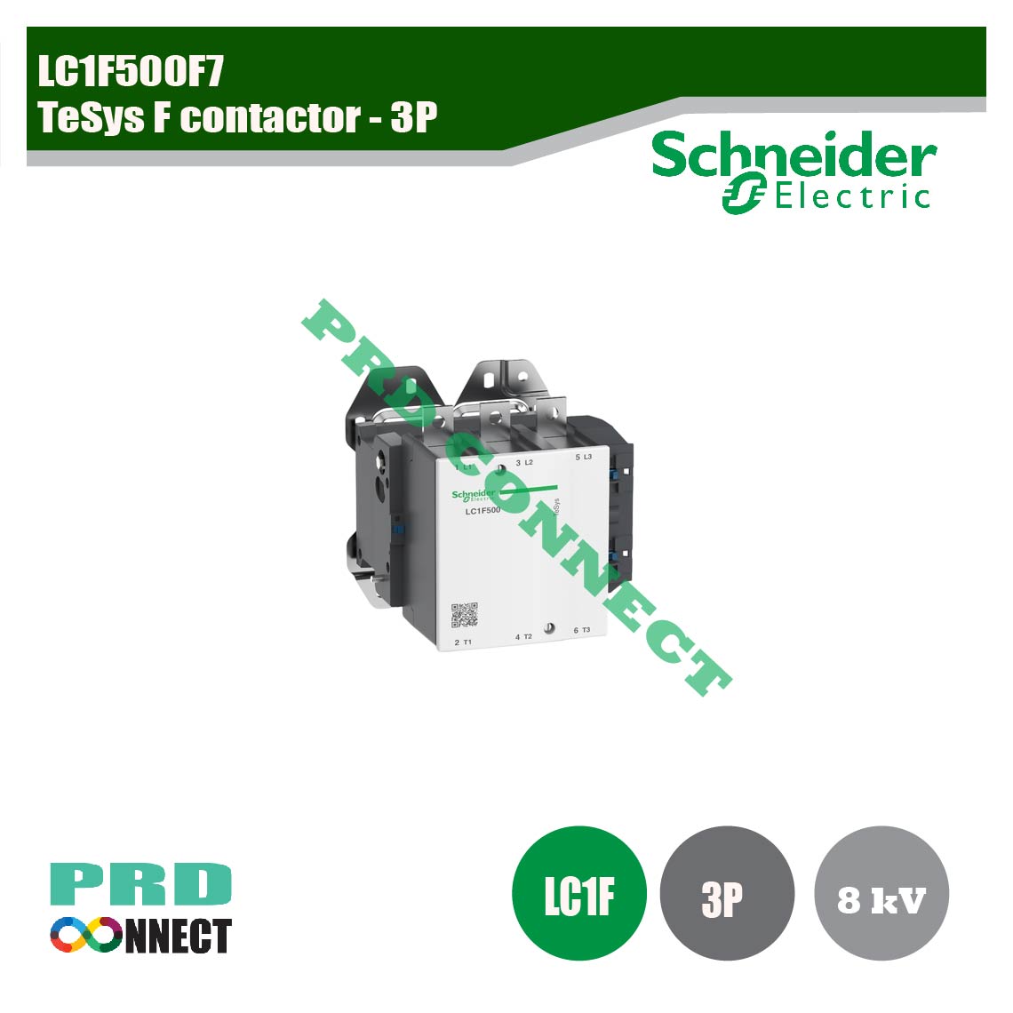 LC1F500F7, TeSys F CONTACTOR - 3P, SCHNEIDER
