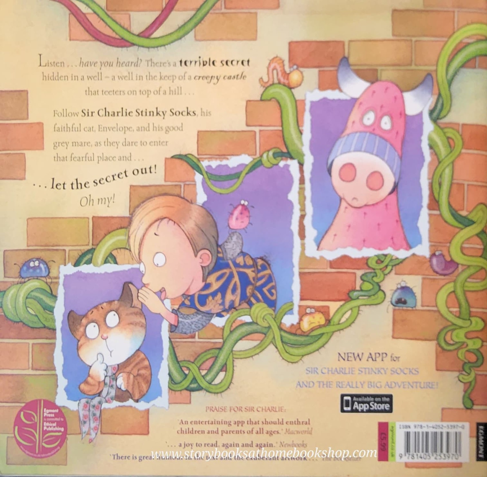 หนังสือนิทานปกอ่อน** 🍅🍓SIR CHARLIE STICKY SOCKS AND THE TALE OF THE TERRIBLE SECRET WITH 4 GIANT FLAPS