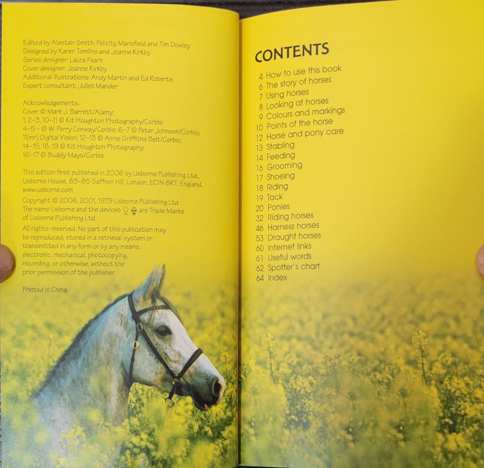 KNOWLEDGE BOOK** ð
ð
Usborne Spotter's Guide: HORSES&PONIES