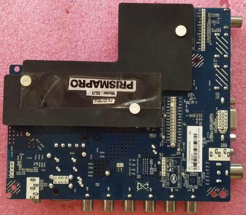 วันบอร์ดทีวี พิสม่าโปร PRISMAPRO อะไหล่แท้มือสองพร้อมใช้งาน รุ่น32J3 CV56XH-U32 สติ๊กเกอร์บอร์ด T53XHU321200 ทีบาร์NTXPL32HDG00