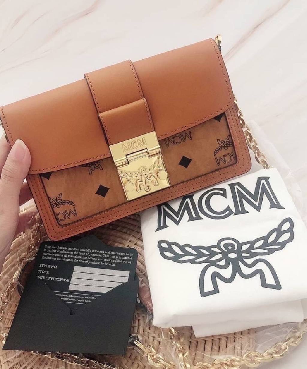 New Mcm Gretl ฝาเรียบ สีออริ