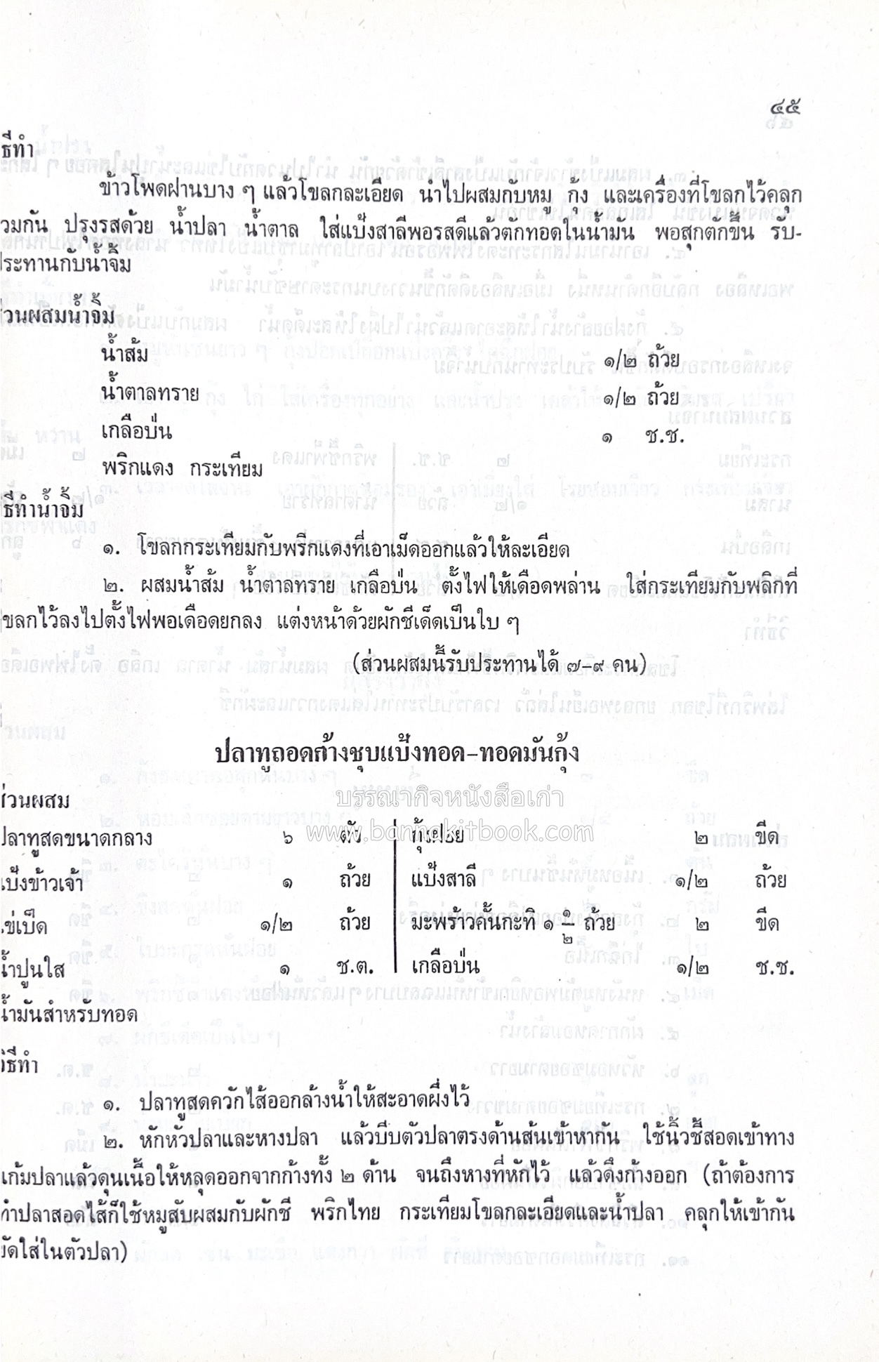 ตำรับอาหารไทย เกร็ดความรู้การประกอบอาหาร หนังสืออนุสรณ์หม่อมหลวง อาภรณ์ ปัตตะโชติ (ตำหนิ).