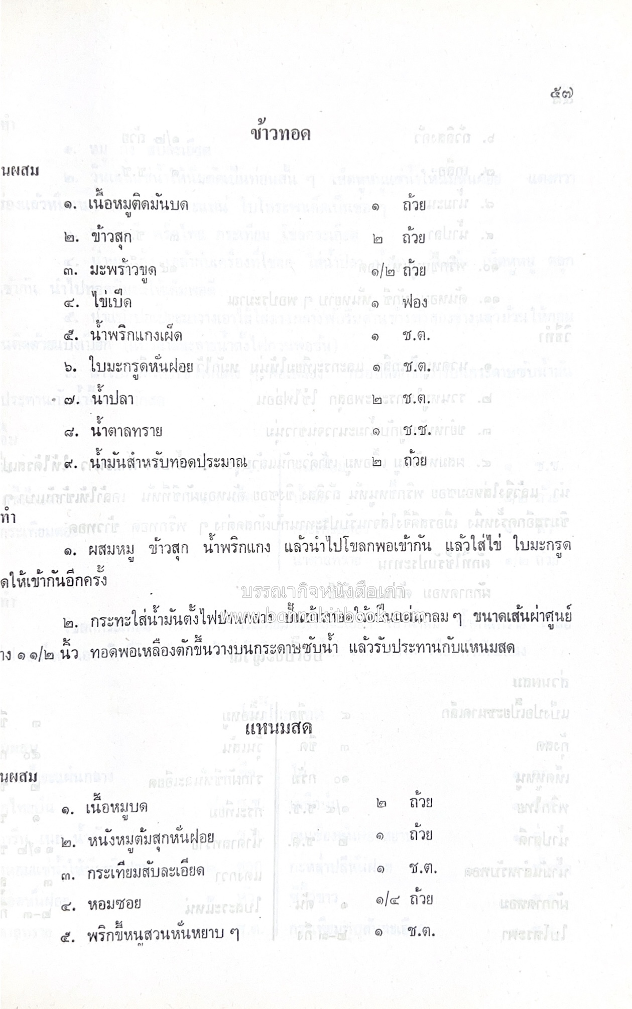 ตำรับอาหารไทย เกร็ดความรู้การประกอบอาหาร หนังสืออนุสรณ์หม่อมหลวง อาภรณ์ ปัตตะโชติ (ตำหนิ).