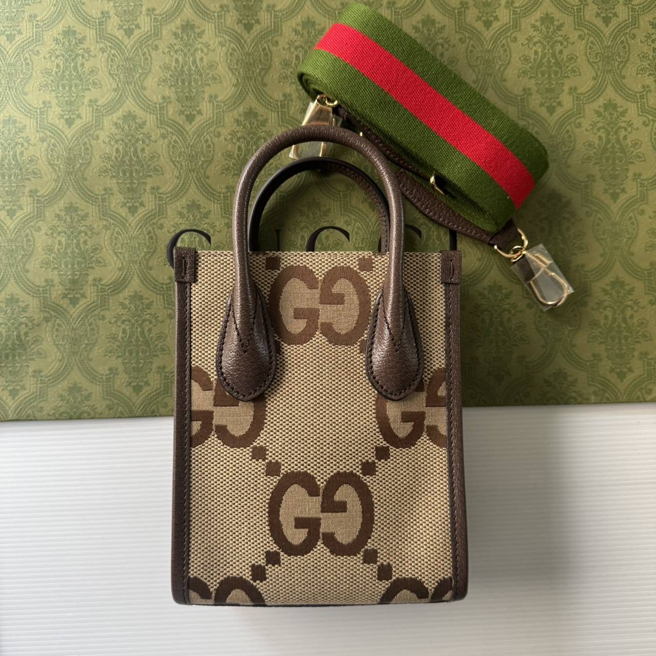 New Gucci Mini Tote Bag Interlocking G อุปกรณ์. กล่อง ถุงผ้า แคร์การ์ด