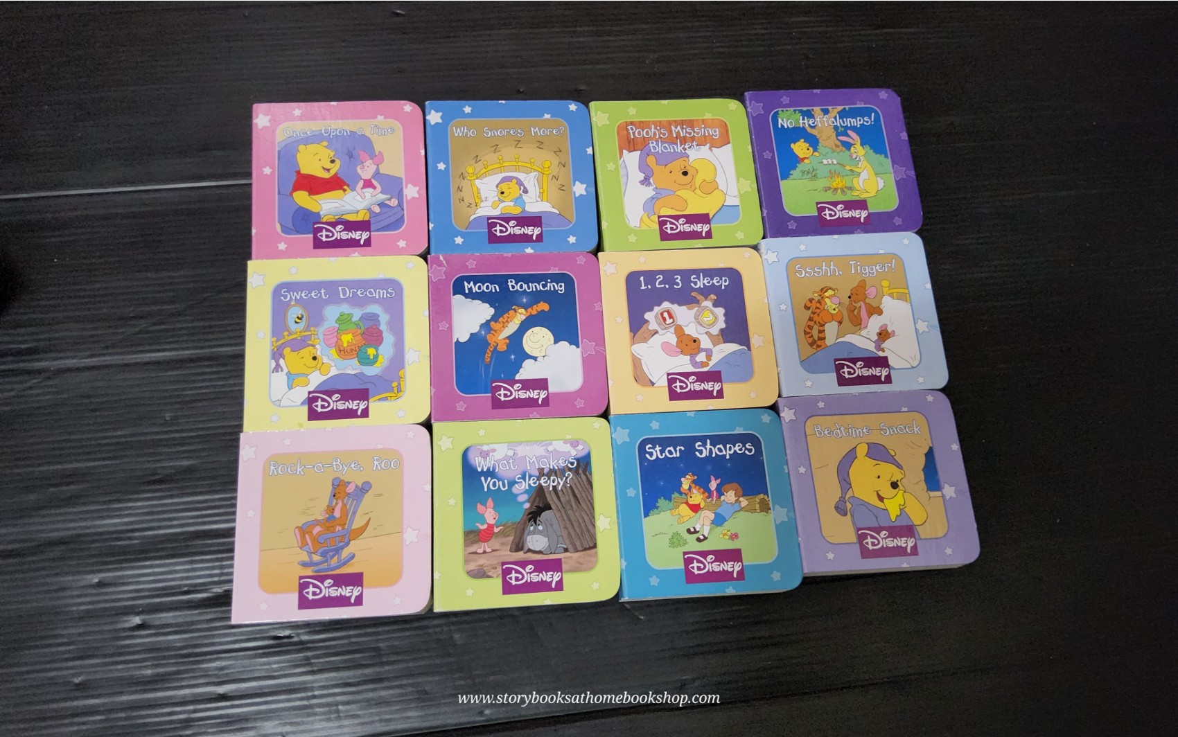BOX SET BOARD BOOK** 🍅🍅DISNEY GOOD NITHE POOH 12 STORYBOOKS WITH BOX