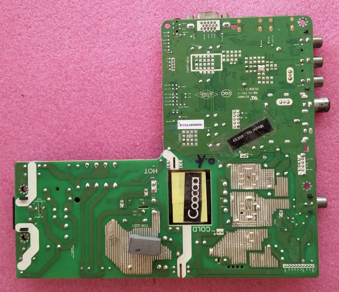 Main Board (เมนบอร์ดคูก้า) COOCAA อะไหล่แท้/ของถอด ใช้กับรุ่น 40E89 พาร์ท 5800-A6M35T-0P00 ทีบาร์ V400HJ6-PE1