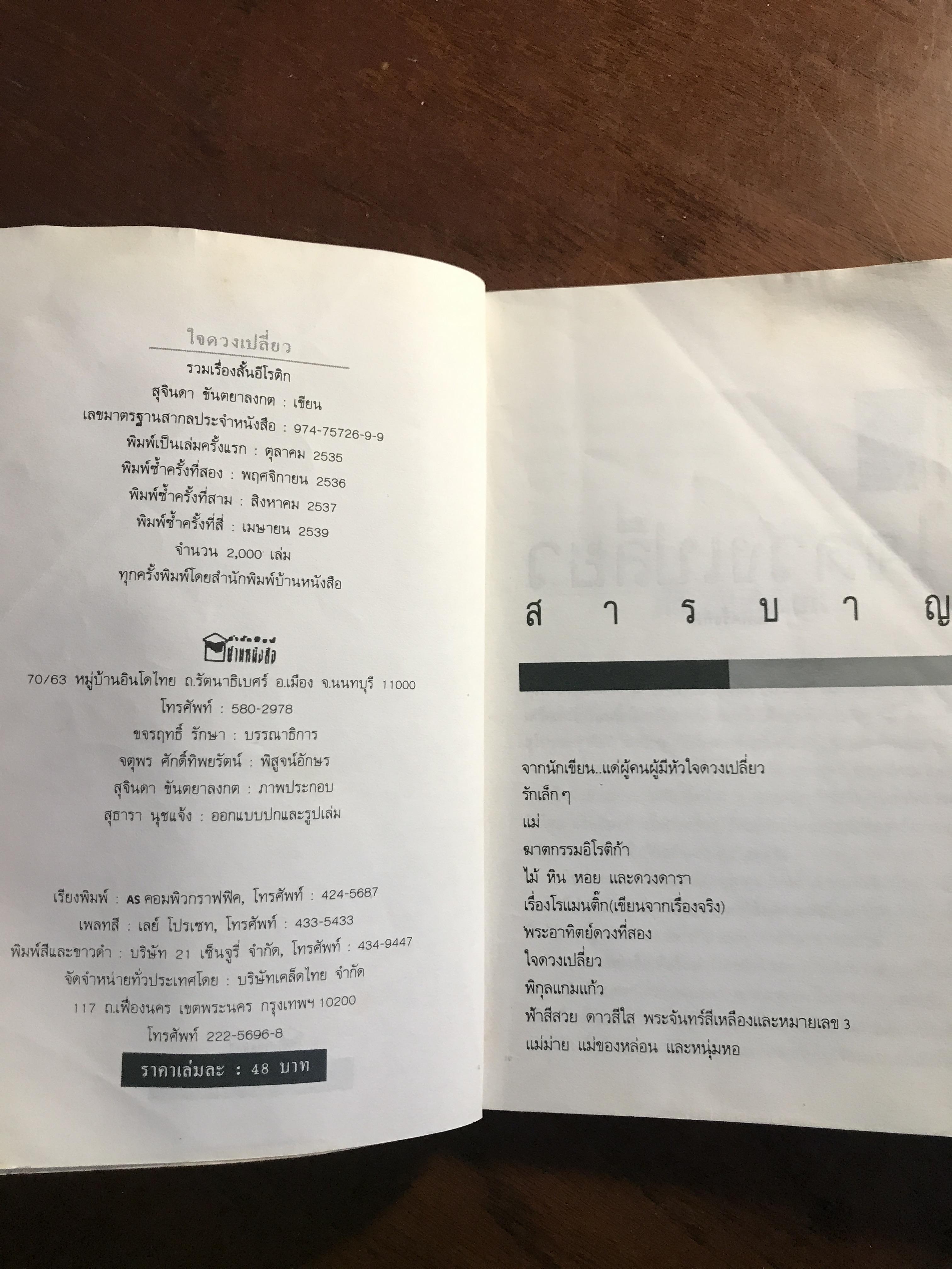 ใจดวงเปลี่ยว ผู้เขียน: สุจินดา ขันตยาลงกต สำนักพิมพ์: บ้านหนังสือ ➡️ FTN1