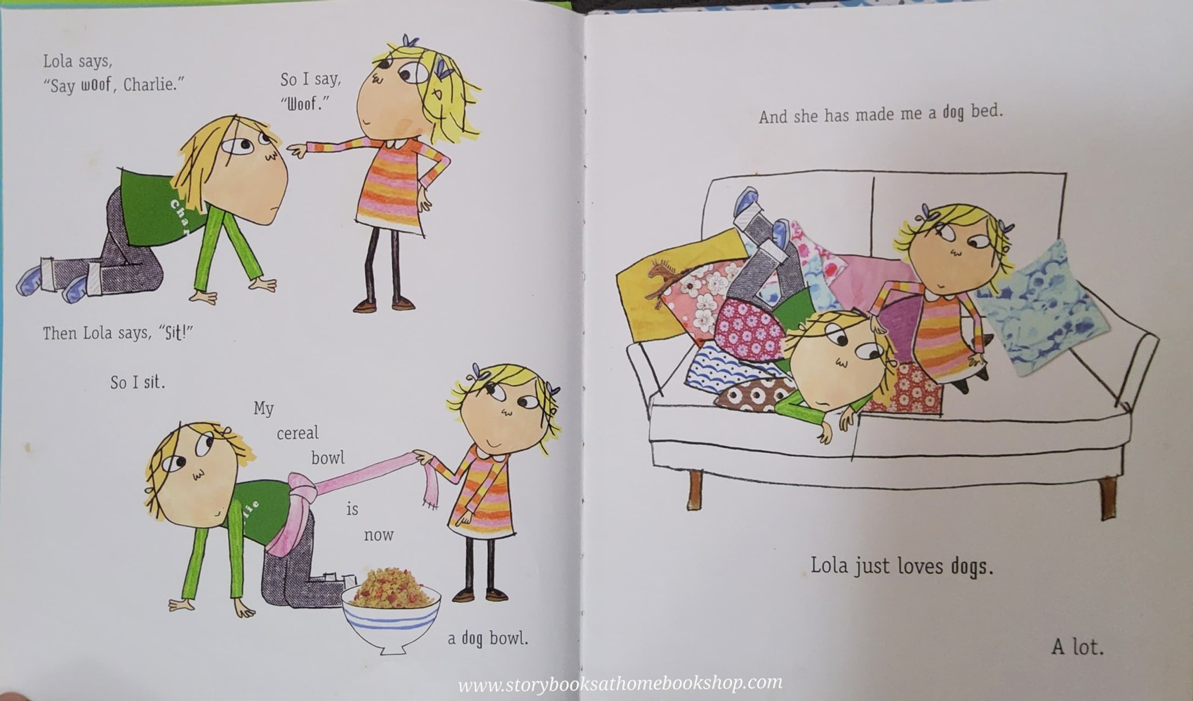 **หนังสือนิทานปกแข็ง** 🍓🍓 Charlie and Lola:WE HONESTLY CAN LOOK AFTER YOUR DOG