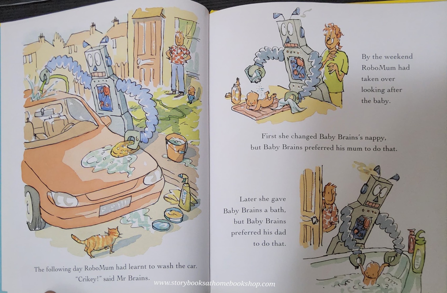 หนังสือนิทานปกแข็ง** 🍅🍅BABY BRAINS AND ROBOMUM BY SIMON JAMES
