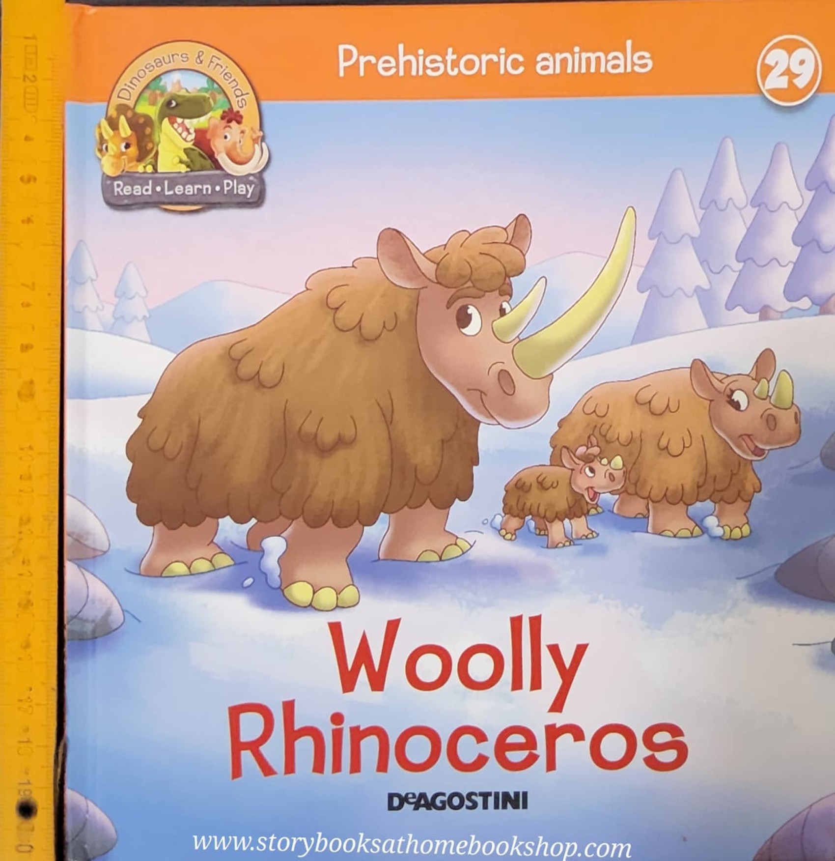หนังสือนิทานปกแข็ง** 🍅🍓DINOSAURS&FRIENDS READ.LEARN.PLAY:PREHISTORIC ANIMALS:WOOLLY RHINOCEROS #29