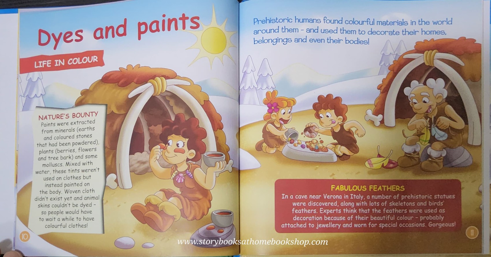 หนังสือนิทานปกแข็ง** 🍅🍓DINOSAURS&FRIENDS READ.LEARN.PLAY:PREHISTORIC CLOTHS