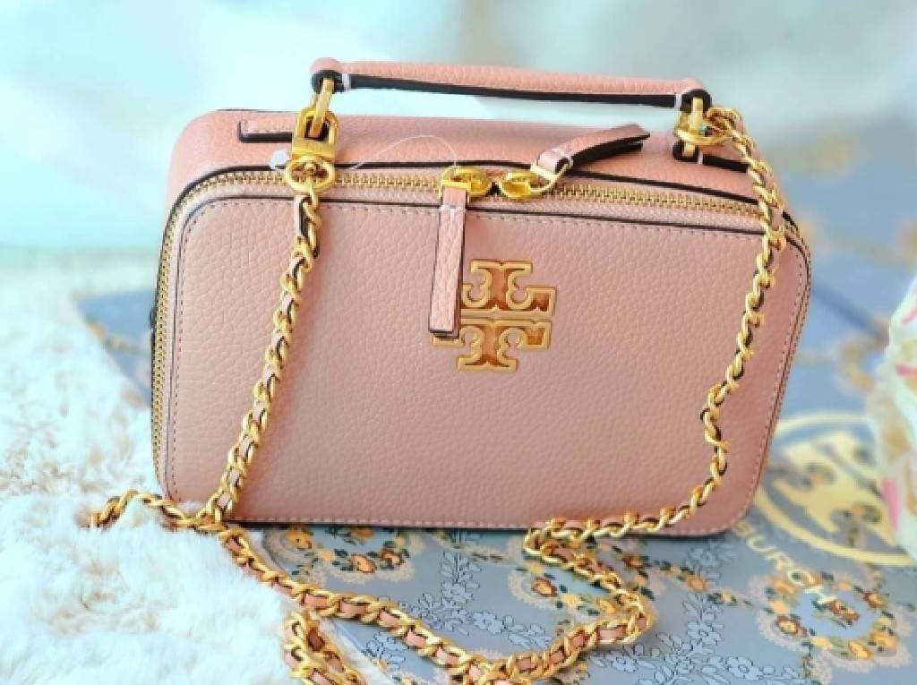 พร้อมส่ง New Tory Burch Britten Small Top Handle สีชมพู pink moon สวยหวานละมุนฝุดๆ