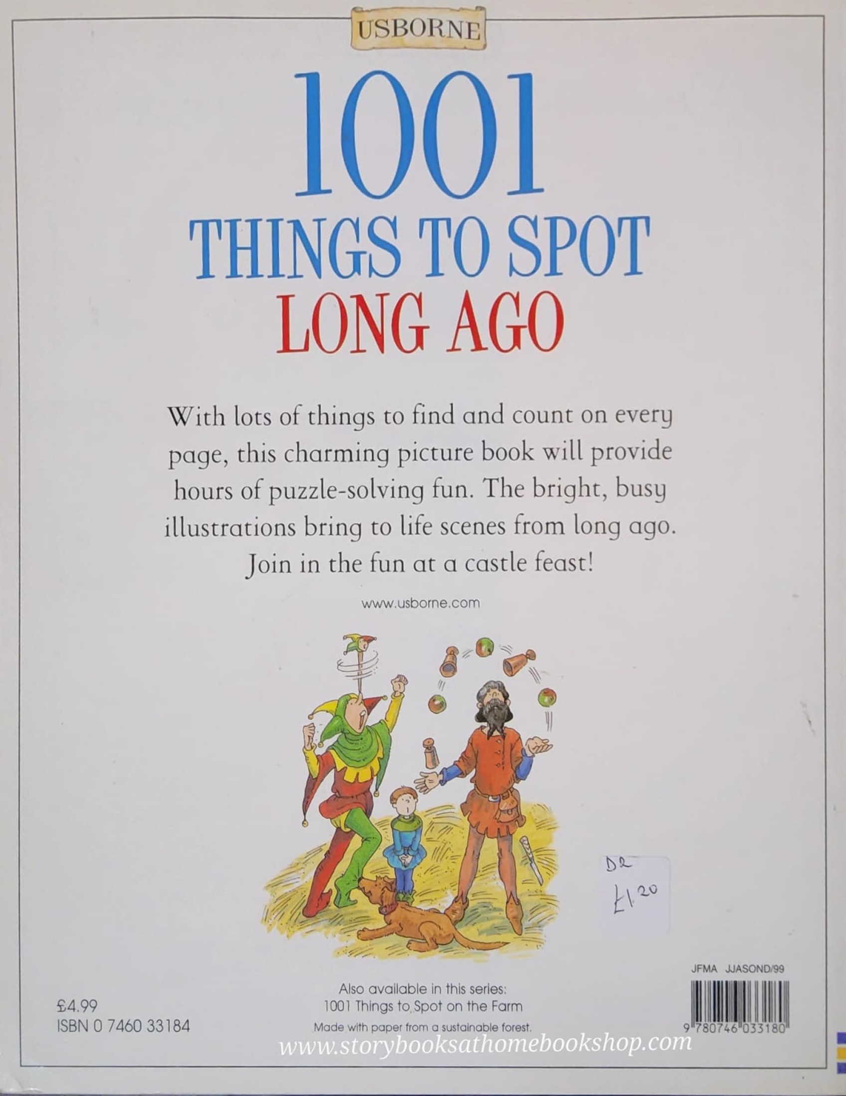 PUZZLE BOOK ** ð
ðUSBORNE 1001 THINGS TO SPOT LONG AGO