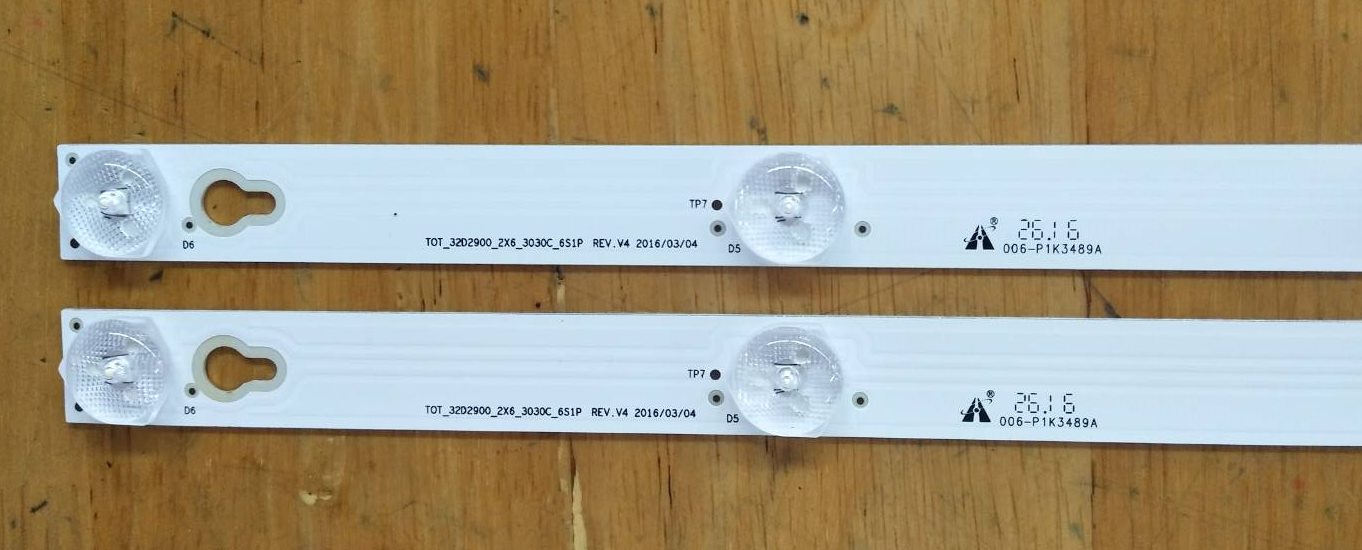 หลอดแบล็คไลท์ทีวีTCL ของถอดพร้อมใช้งาน รุ่นLED32S62 :LED32D2900 :LED32D2910 :LED32D2920 :LED32D2940 :LED32D2930 :LED32S3820 :LED32S3830 :5-6V