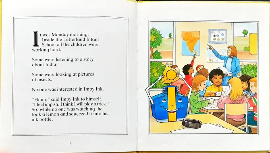 หนังสือนิทานปกแข็ง** 🍅🍓Impy Ink's Invisible Ink by The Letterland storybooks