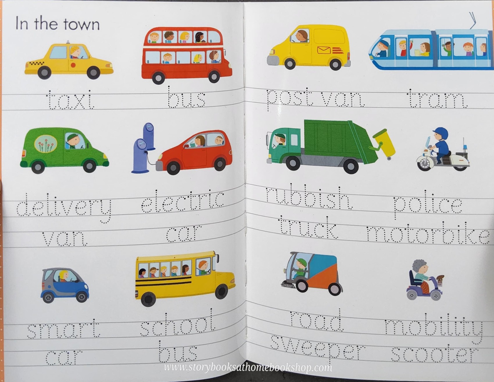Activity Book** ♥️Usborne Little Wipe-Clean Word Book Things That Go