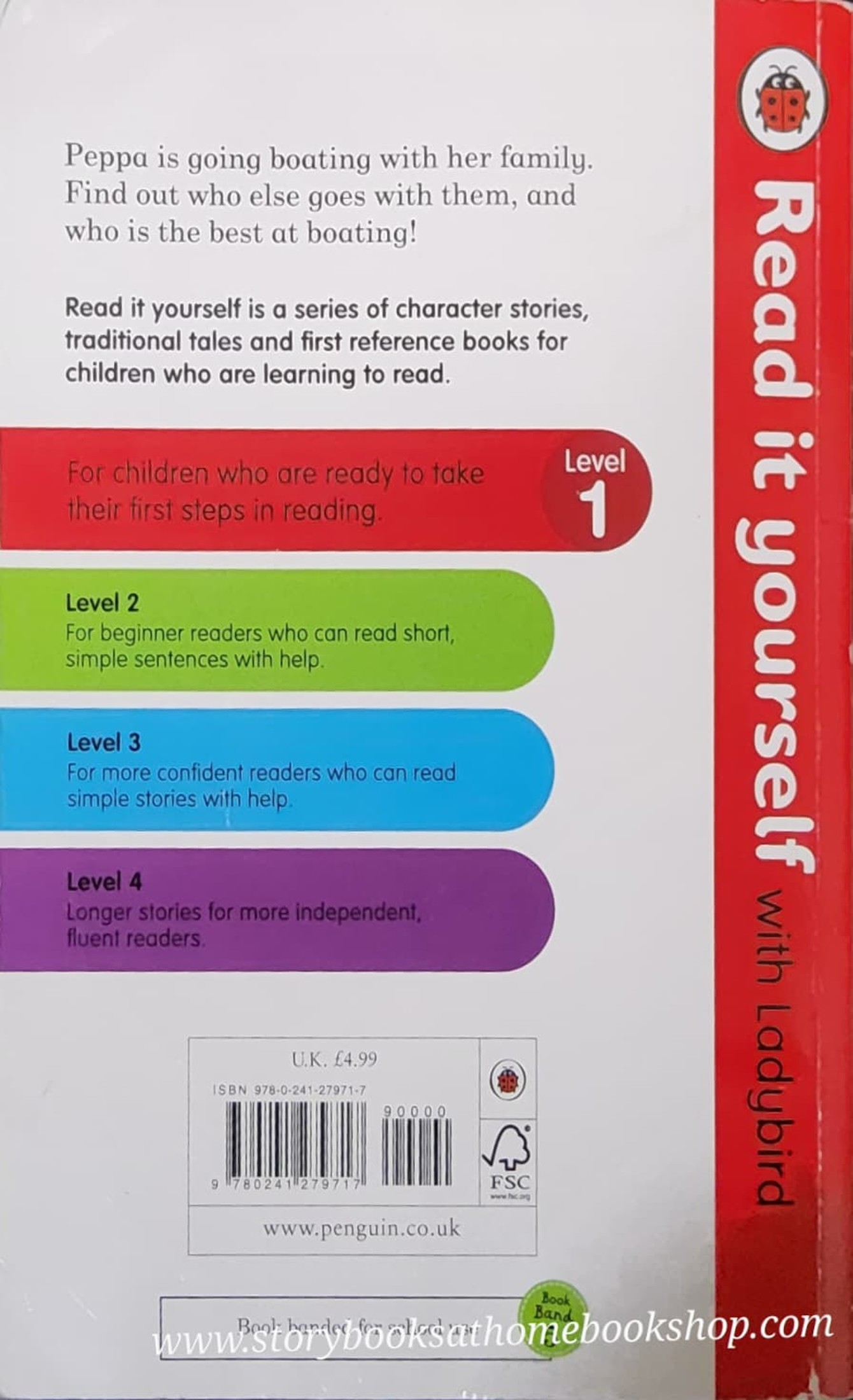 หนังสือนิทานปกอ่อน ** 🍅🍓 READ IT YOURSELF LEVEL 1:PEPPA PIG GOING BOATING