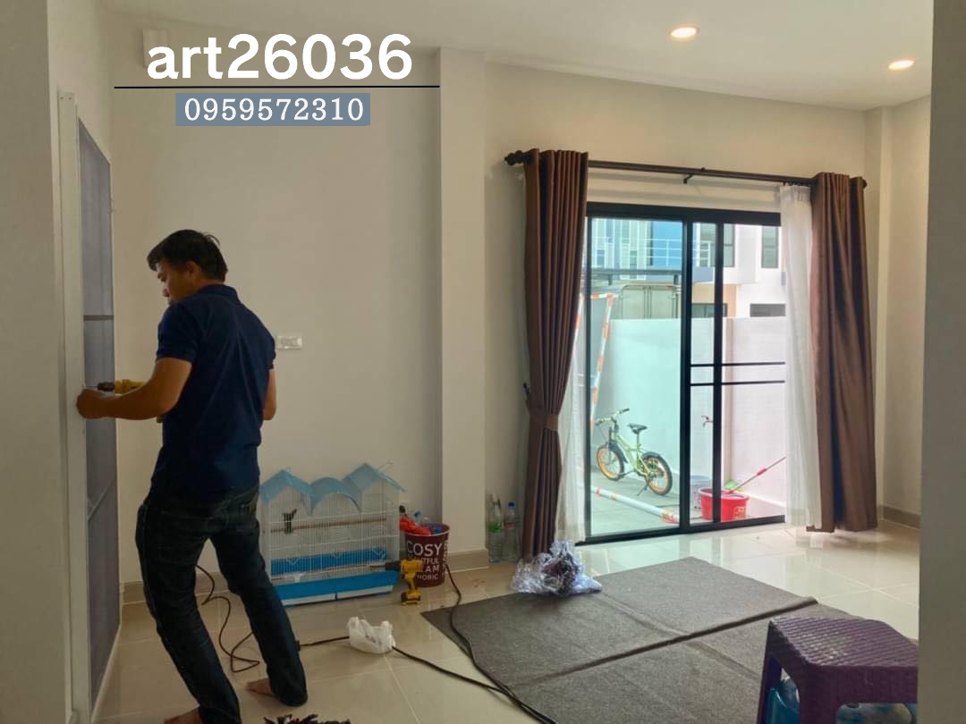 ผ้าม่านตาไก่ ม่านทึบ ผ้าม่านโปร่ง โทนสีน้ำตาล