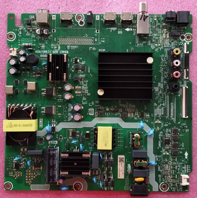 เมนบอร์ดทีวี ไฮเซน Hisense ของแท้มือสองถอดจากเครื่อง รุ่น 43A6500H 43U6K 43A6500K พาร์ทติดบอร์ดRSAG7.820.11980/ROH