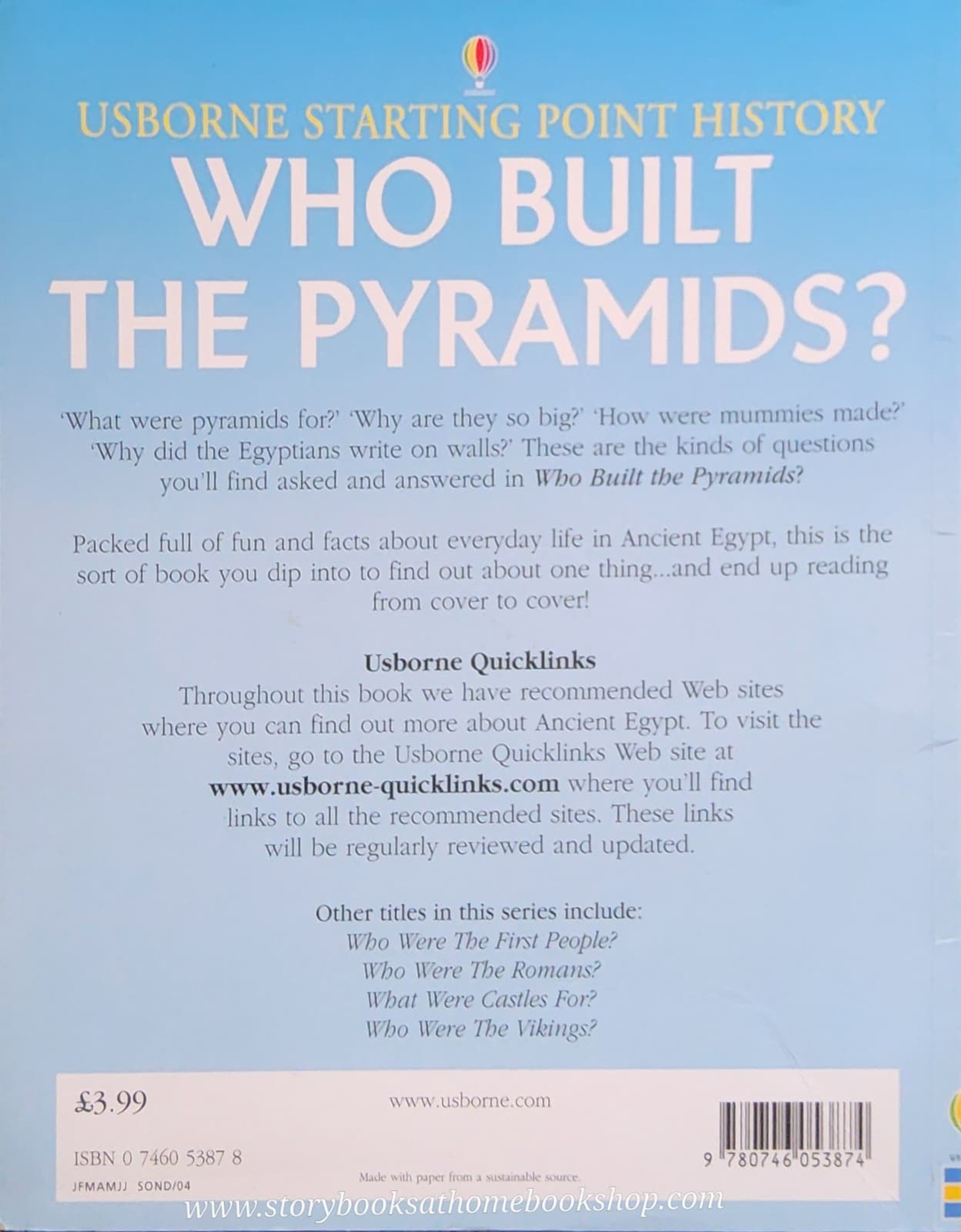 Knowledge Book** ð
ðUSBORNE STARTING POINT HISTORY:WHO BUILT THE PYRAMIDS?